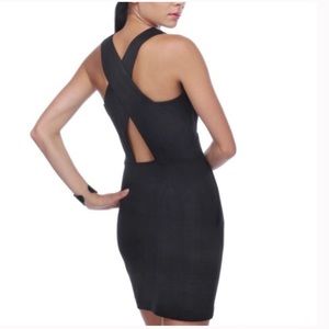 Black wrap cutout dress - very good condition